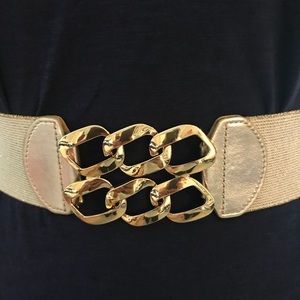 Lilly Pulitzer gold stretch belt
